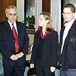 Karen and Uri Tannenbaum with President Katsav